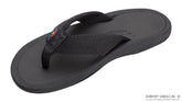 Mariner - Black Rubber Orthotic w\arch Tapered Nylon Strap
