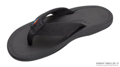 Mariner - Black Rubber Orthotic w\arch Tapered Nylon Strap