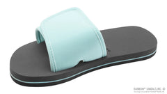 Grombow Slides - Aqua Strap/Pinline Grey Soft Top