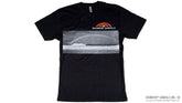 Men's T-Shirt Rainbow over the Pipline Wave - Black