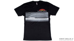 Men's T-Shirt Rainbow over the Pipline Wave - Black