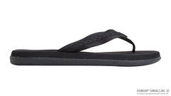 Solid Black Molded Soft Top Rubber w/3/4” Nylon Braided Strp
