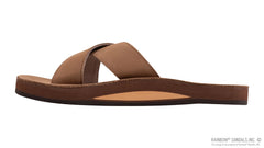 Premier Dark Brown Leather Single Layer Arch Cross Strap