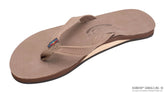 Single Layer Dark Brown Premier Leather Tapered Strap