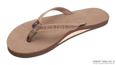 Premier Leather Dark Brown Floral Narrow Strap