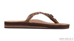 Flirty Braidy Double Layer Dark Brown Leather w/ Braid