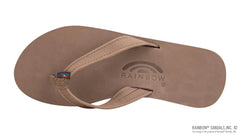 Single Layer Dark Brown Premier Leather Tapered Strap