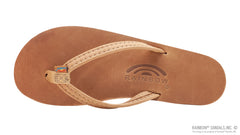Luxury Leather Buckskin Single Layer Arch Narrow Strap