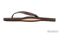 Classic Mocha Leather Single Layer Arch Narrow Strap