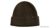 Marled Knit Beanie with Original Woven Label - Forest Green