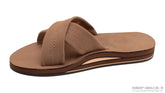 Premier Dark Brown Leather Double Layer Arch Cross Strap