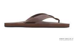 Classic Mocha Leather Single Layer Arch Wide Strap