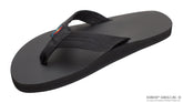 Single Layer Black Rubber Top Black 1" Nylon Strap