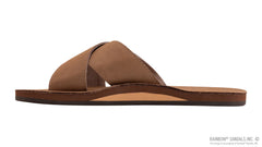 Premier Dark Brown Leather Single Layer Arch Cross Strap