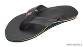 Single Layer Rasta Midsole Classic Black Leather