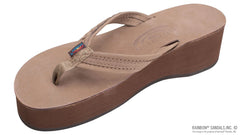 Madison Dkbrwn Lthr 6-Layer Wedge 3/4@Strp w/1/2@Braid on tp