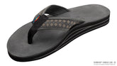 Bentley - Black Luxury Leather Double Layer Arch 10c Grey Woven Strap