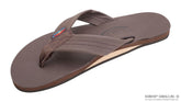 Classic Mocha Leather Single Layer Arch Wide Strap