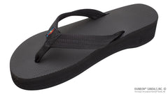 4 Layer Solid Black Rubber Wedge 3/4" EVA Filled Nylon Strap