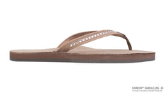 White Crystal Premier Leather Dark Brown Single Layer Arch