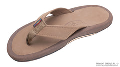 Navigator-Dk Brown Orthotic w\arch Leather Top Tapered Strap
