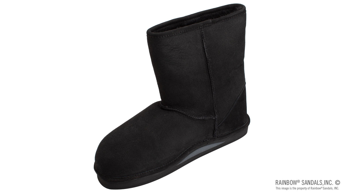 Mens Black Sheepskin Boot