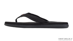 Solid Black Molded Soft Top Rubber w/3/4” Nylon Braided Strp