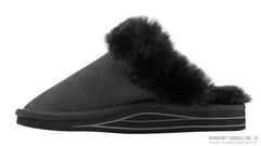 Sunset Snugs-Black Leather Black Fleece Double Layer Arch