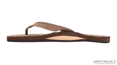 Single Layer Dark Brown Premier Leather Tapered Strap