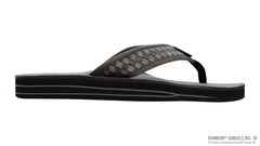 Bentley - Black Luxury Leather Double Layer Arch 10c Grey Woven Strap