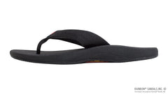 Mariner - Black Rubber Orthotic w\arch Tapered Nylon Strap  