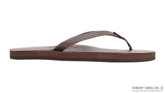 Classic Mocha Leather Single Layer Arch Narrow Strap