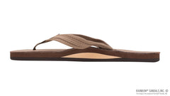 Madison Dark Brown Leather Single Layer 3/4” Strap and  a 1/2” Braid on top