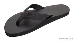 Single Layer Black Rubber Top Black 3/4"  Nylon Strap