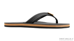 Legacy Collection Black Leather Tan Midsole Single Layer Arch