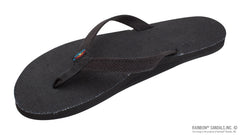 Hemp Black Single Layer Arch Narrow Strap  