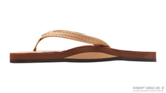 Luxury Leather Buckskin Single Layer Arch Narrow Strap