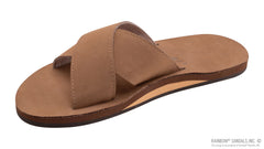 Premier Dark Brown Leather Single Layer Arch Cross Strap