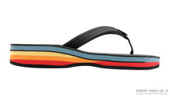 4 Layer Black Leather Rainbow Wedge 3/4 Strap
