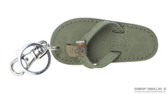 Leather  Sandal key Chain Dark Brown