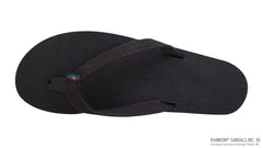 Hemp Black Single Layer Arch Narrow Strap  