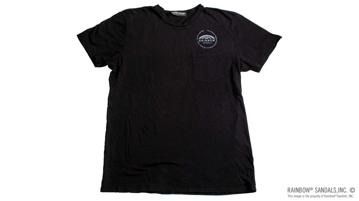 Men's T-Shirt Reuse Logo Front and Back - Black