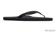 Hemp Black Single Layer Arch Narrow Strap  