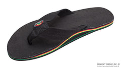Single Layer Black Hemp w/ Rasta Midsole