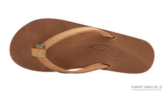 Luxury Leather Buckskin Double Layer Arch Narrow Strap