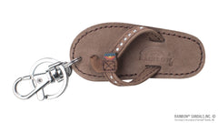 Sandal Crystal Key Chain Dark Brown