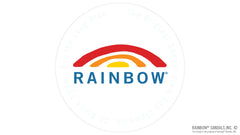 Rainbow Logo Sticker 4" Black Circle