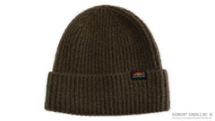 Marled Knit Beanie with Original Woven Label - Forest Green