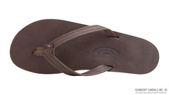 Classic Mocha Leather Single Layer Arch Narrow Strap