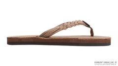 Kids Flirty Braidy- Premier Dark Brown Leather Braided Strap